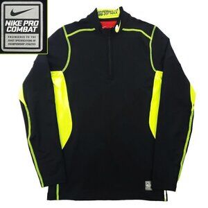 Nike Pro Combat Hyperwarm Dri-Fit Max Men Small Fitted 1/4 Zip Pullover